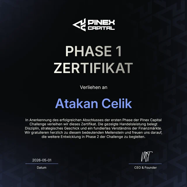 Atakan Celik: Pinex Capital Phase 1 Zertifikat