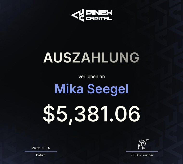 Auszahlung an Mika Seegel